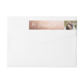 BEDANKFUL ROOS GOLD Thanksgiving Adresetiketten (Achterkant)