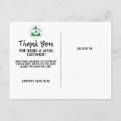 Bedankingskaart met bedrijfslogo briefkaart (Achterkant)