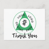 Bedankingskaart met bedrijfslogo briefkaart (Voorkant)