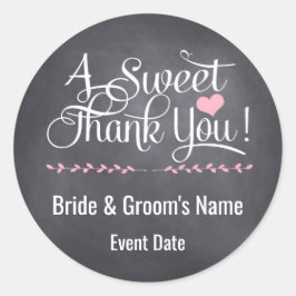 Bedankje sticker voor huwelijken en bruiloften
