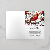 bedankjes na begrafenis - Kardinaal Begrafenis Folie Wenskaart (Buiten Laag)