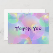 Bedankkaart - Bubbelontwerp Briefkaart (Voorkant / Achterkant)