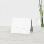 Bedankkaart | Heet Roze, Zilver Folie Uiterlijk (Achterkant)
