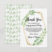 Bedankkaart Huwelijk Gouden Bladeren (Voorkant / Achterkant)