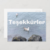 BEDANKKAART IN HET TURKS BRIEFKAART (Voorkant / Achterkant)