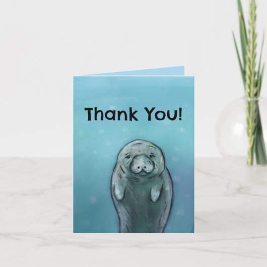 Bedankkaart (Manatee) (Voorkant)
