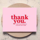 Bedankkaart | Modern Rood & Roze