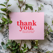 Bedankkaart | Modern Rood & Roze