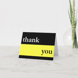 Bedankkaart / Notecard (gele dikke streep)