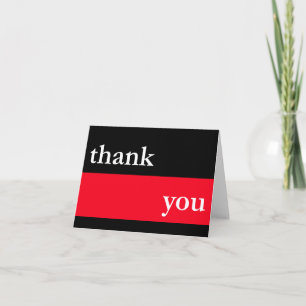 Bedankkaart / Notecard (rode dikke streep)