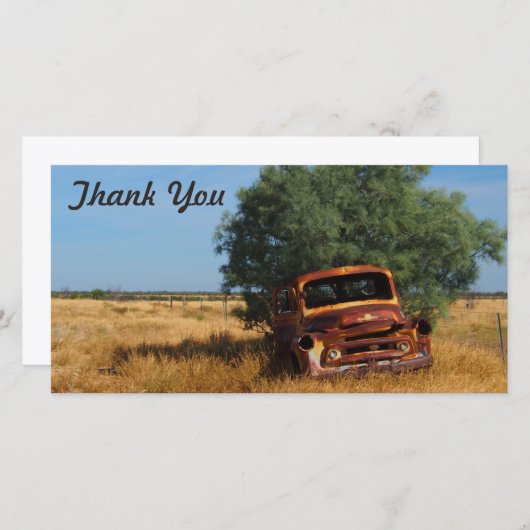 Bedankkaart - Outback vrachtwagen (Voorkant / Achterkant)