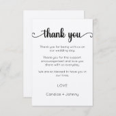 Bedankkaart, Script Bedankkaart (Voorkant / Achterkant)