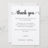 Bedankkaart, Script Bedankkaart Kaart (Voorkant)