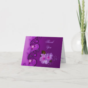 Bedankkaart Seringpaarse Bloemen