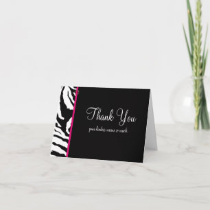 Bedankkaart Sjabloon ** Vetgedrukte zebra print