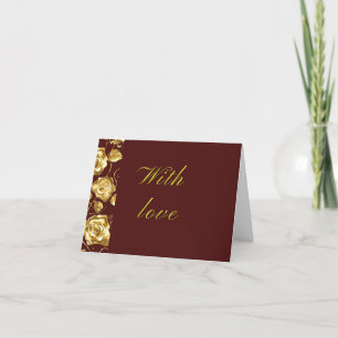 Bedankkaart-Velvet Wine collectie Bedankkaart