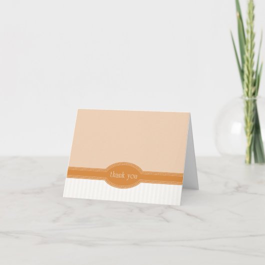 Bedankkaart voor Trouwdag of Bruidsfeest, Oranje (Voorkant)