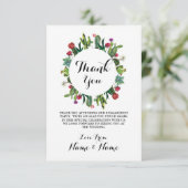 Bedankkaartjes Cactus Krans Feestelijke Bruiloft Bedankkaart (Staand voorkant)