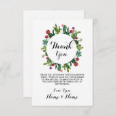 Bedankkaartjes Cactus Krans Feestelijke Bruiloft Bedankkaart (Voorkant / Achterkant)