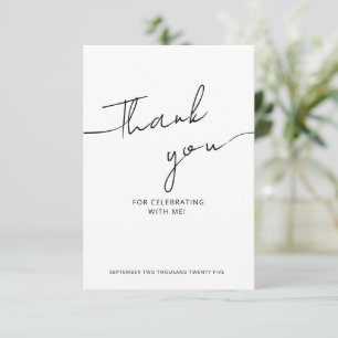 Bedankkaartjes voor Bruidsuitnodiging in een moder Bedankkaart