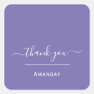 Bedanknaam Blue Minimal ISM Boutique Shop Vierkante Sticker