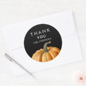 Bedanksticker met pompoen ronde sticker (Envelop)