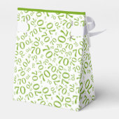 Bedankt 70e verjaardag Groen/Wit Getal Patroon Bedankdoosjes (Achterkant)