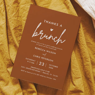 Bedankt A Brunch Post Wedding Brunch Uitnodiging