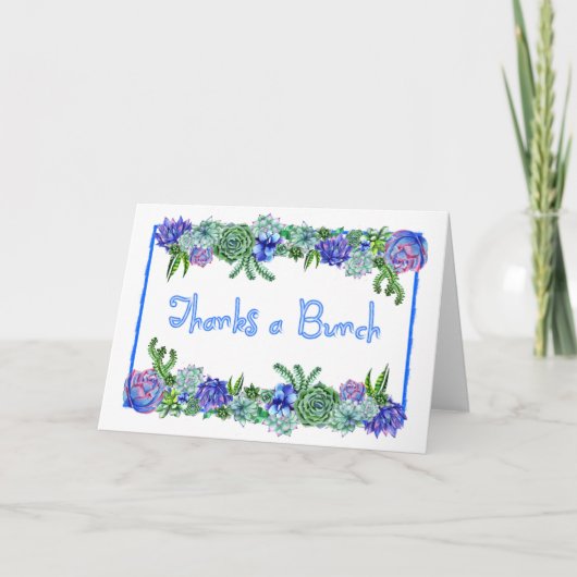 Bedankt a Bunch Succulent Kaarten (Voorkant)