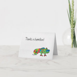 Bedankt a Chameleon Bedankt Opmerking Kaarten