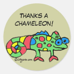 Bedankt a Chameleon Personalized Stickers