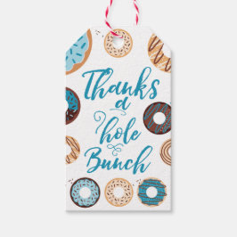 Bedankt a Hole Bunch Blue Favor Tags Cadeaulabel