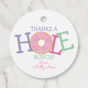 Bedankt a Hole Bunch Donut Birthday Party Favor Bedankjes Labels