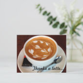 Bedankt A Latte Art Hearts Briefkaart (Staand voorkant)