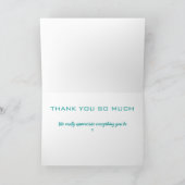 Bedankt A Latte Bedankt Appreciation Kaart (Binnen)