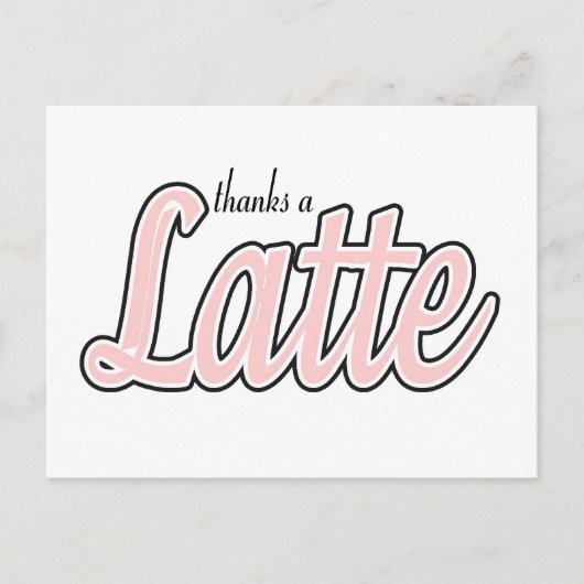 Bedankt a Latte Briefkaart (Voorkant)