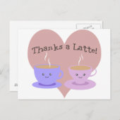 Bedankt a Latte Briefkaart (Voorkant / Achterkant)