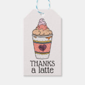 Bedankt a latte Dank u Label Cadeaulabel (Voorkant)