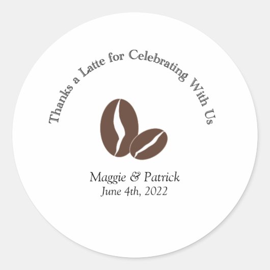 Bedankt a Latte Sticker (Voorkant)