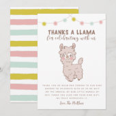 Bedankt A Llama Genderneutraal Baby shower (Voorkant / Achterkant)