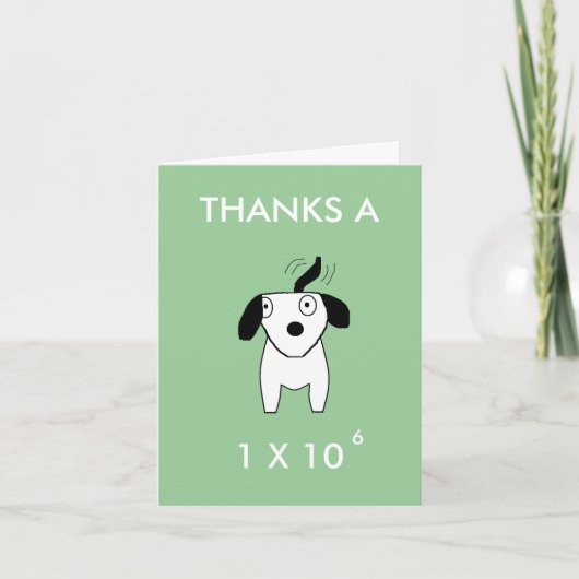 BEDANKT A MILLION - bedankkaart (Voorkant)