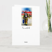 Bedankt aan een Firefighter Custom Bericht Kaart (Achterkant)