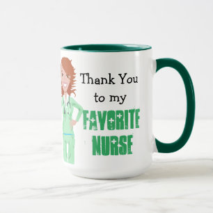 Bedankt, aan Favoriete Nurse Coffee Cup Mok