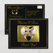 Bedankt aan het Briefkaart| Golden Black Collectie Briefkaart (Voorkant / Achterkant)