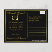 Bedankt aan het Briefkaart| Golden Black Collectie Briefkaart (Achterkant)