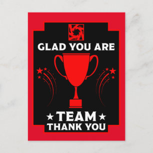 Bedankt aan het zakenteam briefkaart