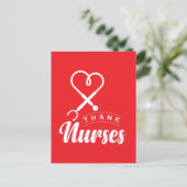 Bedankt aan verpleegsters briefkaart (Staand voorkant)