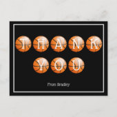 Bedankt Aangepast Basketball Aangepast op maat Briefkaart (Voorkant)