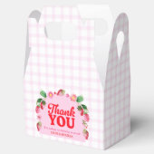 Bedankt aardbeien eerste verjaardag bedankdoosjes (Geopend)