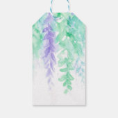 Bedankt abstracte bruiloft groen paars cadeaulabel (Achterkant)